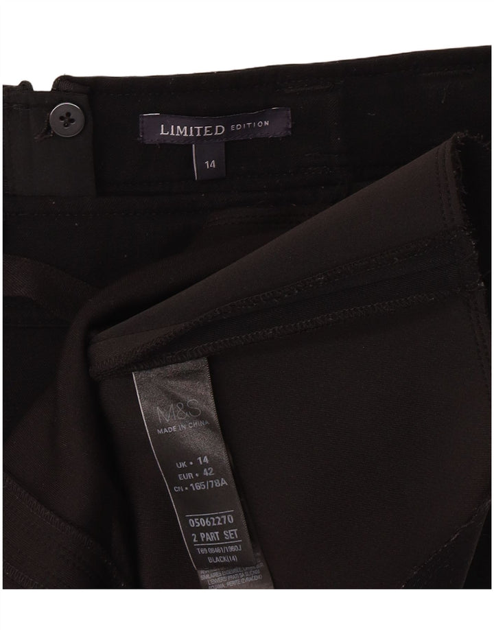 Minigonna da donna Marks & Spencer UK 14 grande W30 poliestere nero