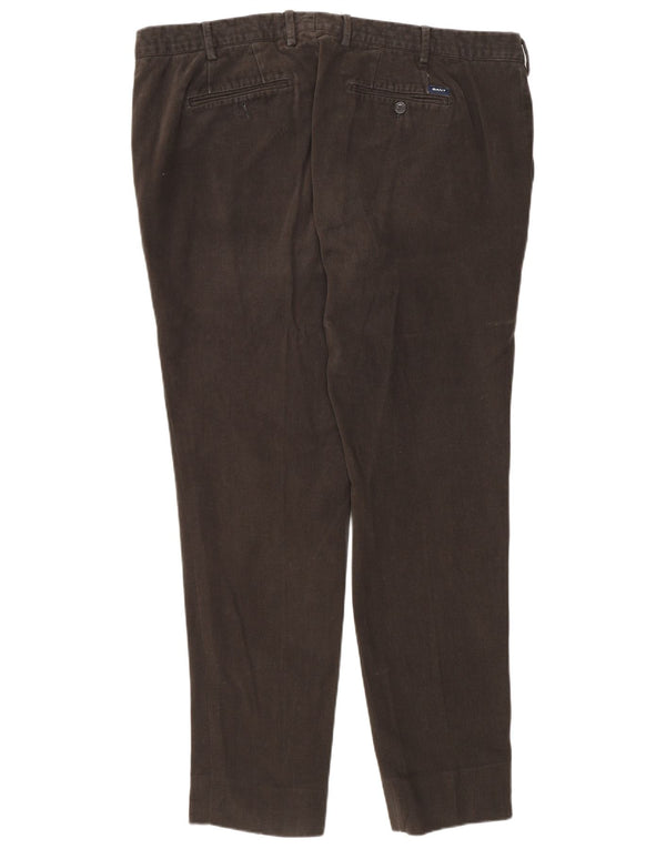 Pantaloni da abito regolari da uomo Gant IT 48 4XL W40 L30 Marrone