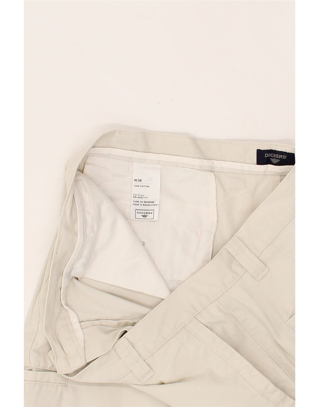 DOCKERS Mens Cargo Shorts W36 Large Off White Cotton Vintage Dockers and Second-Hand Dockers from Messina Hembry 