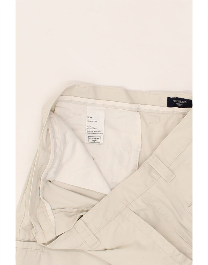 DOCKERS Mens Cargo Shorts W36 Large Off White Cotton Vintage Dockers and Second-Hand Dockers from Messina Hembry 