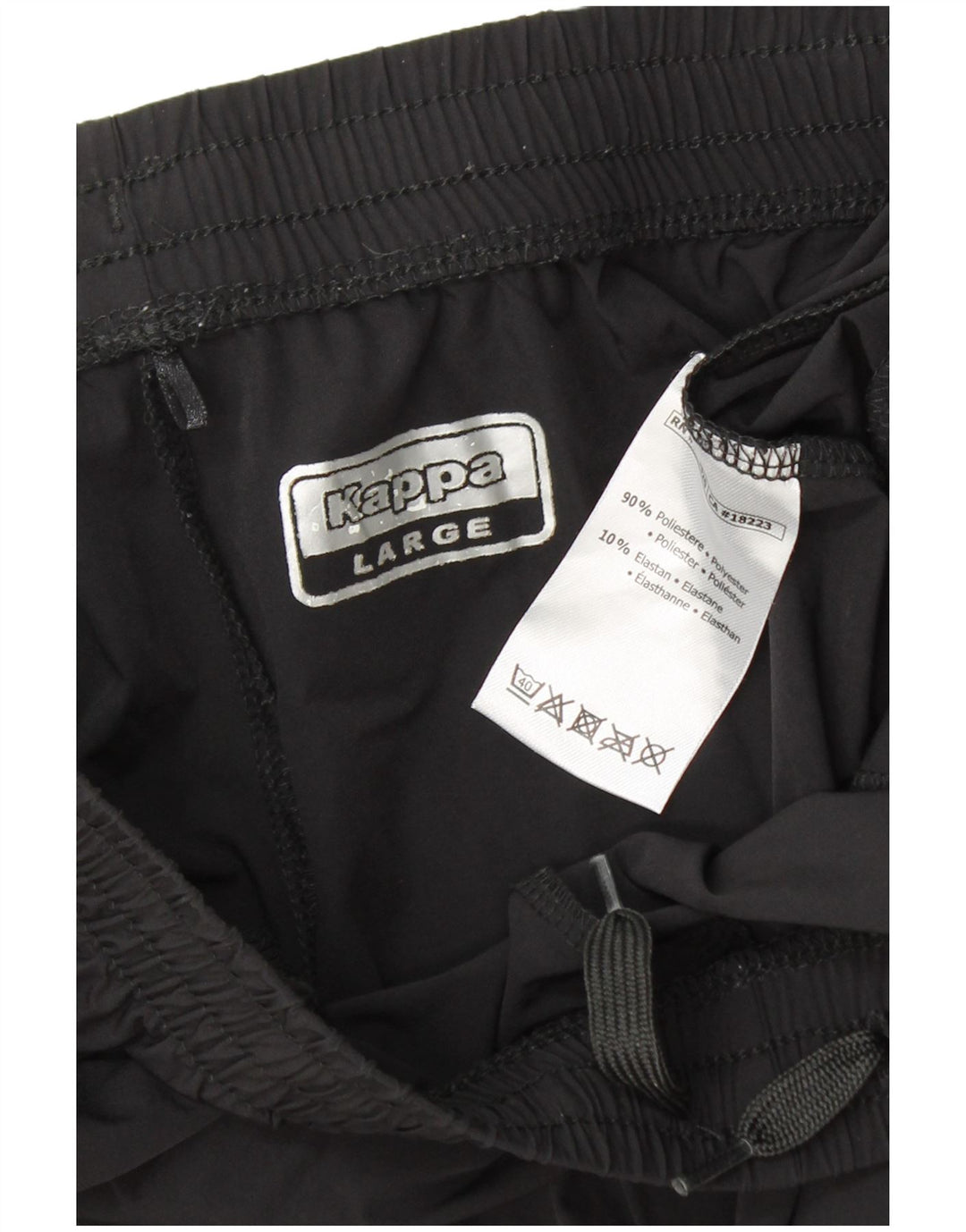 Pantaloncini sportivi grafici da uomo KAPPA grandi in poliestere nero