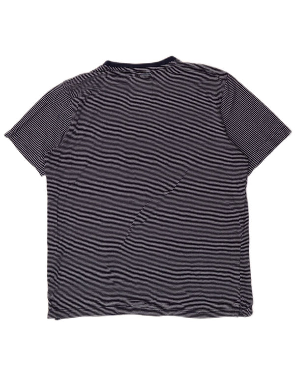 Crew Clothing T-shirt da uomo Top XL in cotone a righe blu