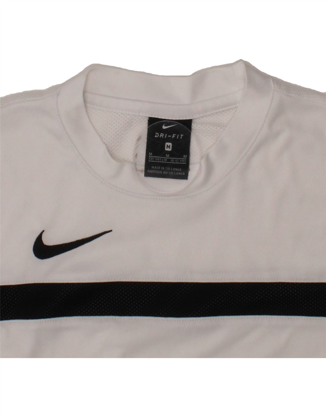 NIKE Boys Dri Fit T-Shirt Top 10-11 Years Medium White Vintage Nike and Second-Hand Nike from Messina Hembry 