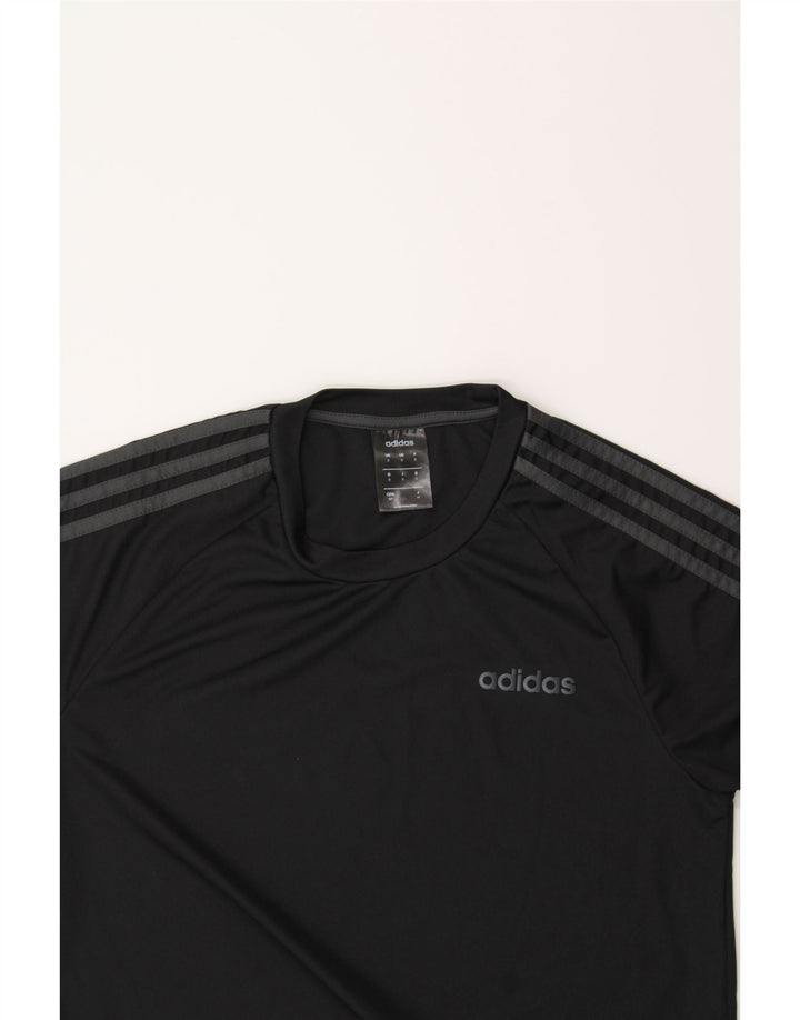 ADIDAS Mens Climalite T-Shirt Top Small Black Polyester Vintage Adidas and Second-Hand Adidas from Messina Hembry 