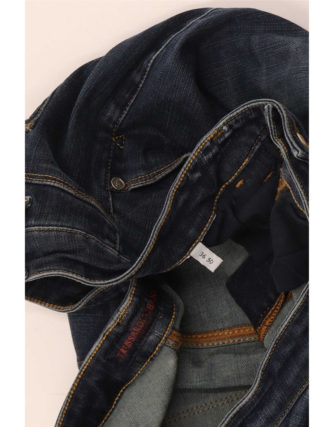 Jeans Cropped Uomo Trussardi W36 L24 Blu