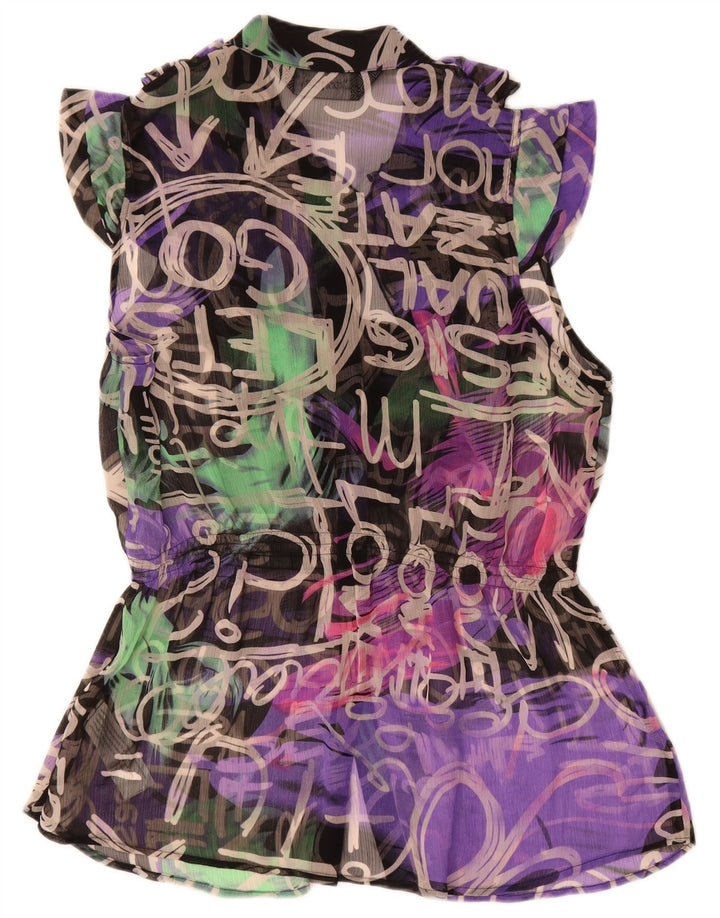 Desigual Camicia grafica da donna Camicetta EU 44 XL Poliestere multicolore