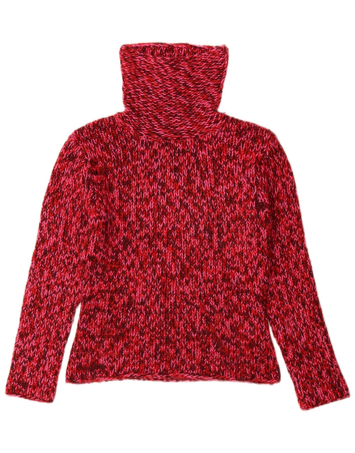 Maglione maglione da donna con collo alto della collezione Raspberry UK 12 rosso medio