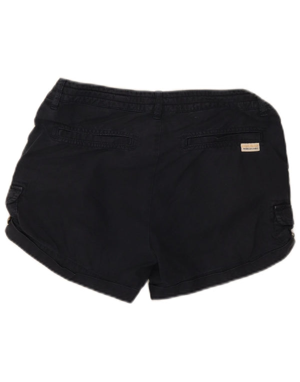 Pantaloncini cargo da donna Superdry UK 8 Small W27 Tencel blu navy