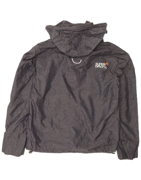 Giacca a vento con cappuccio Windhiker da uomo SUPERDRY UK 42 XL Nylon grigio