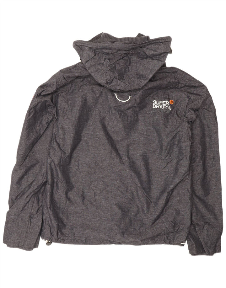 Giacca a vento con cappuccio Windhiker da uomo SUPERDRY UK 42 XL Nylon grigio