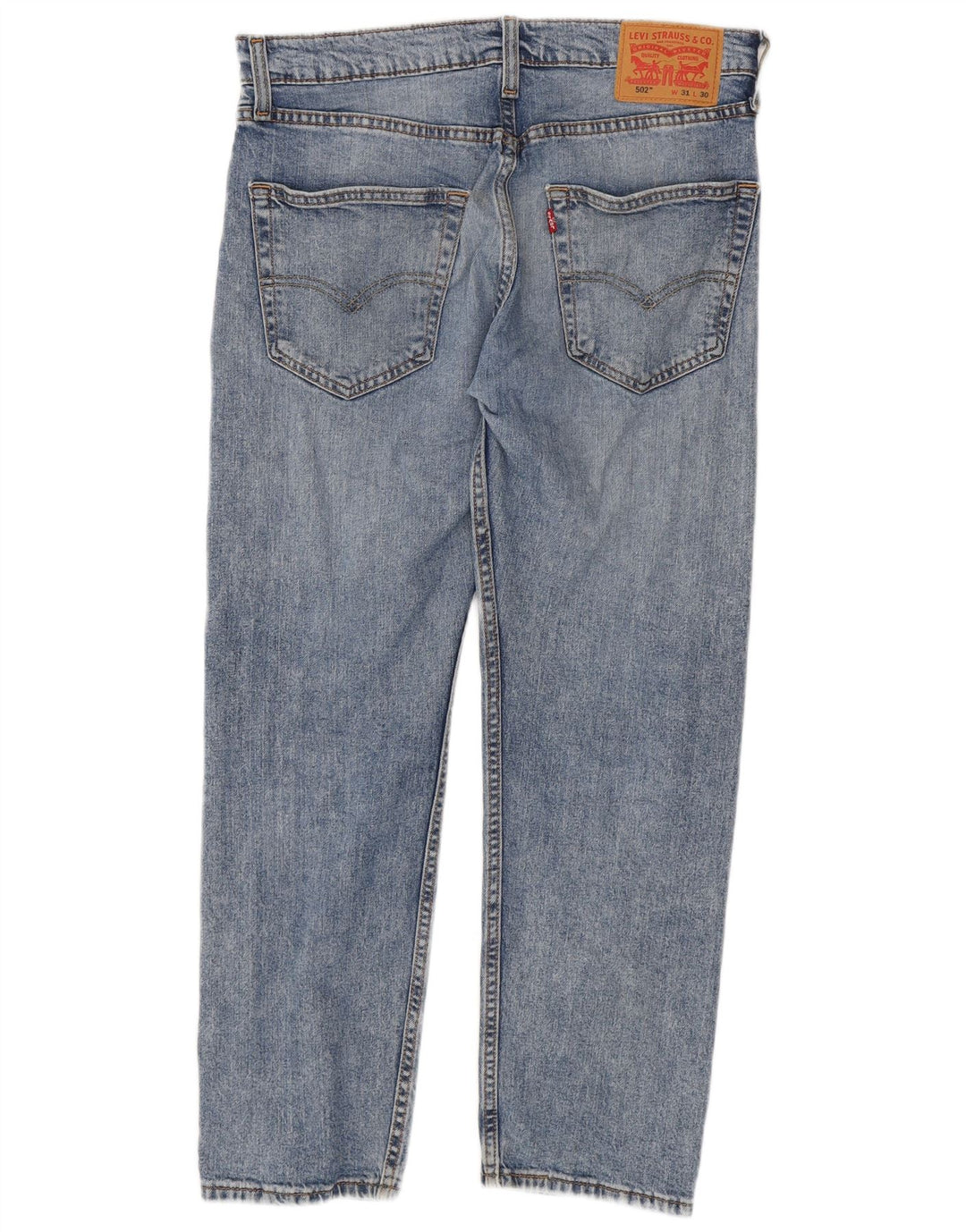 LEVI'S Jeans da uomo 502 affusolati W31 L30 in cotone blu