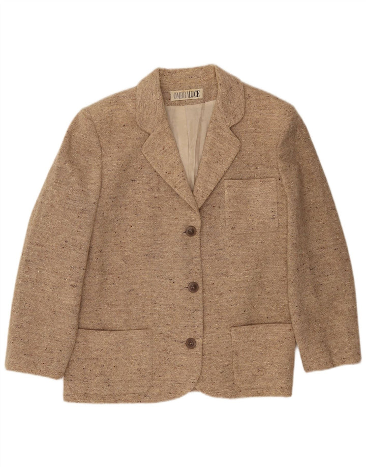 Giacca blazer a 3 bottoni da donna Ombraluce IT 48 XL Beige screziato