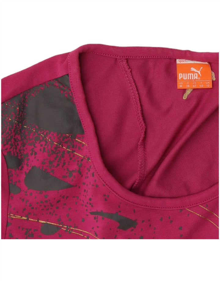 T-shirt grafica da donna Puma UK 12 rosa medio