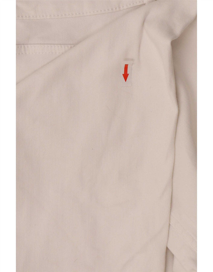 Jeans cropped da donna Marks & Spencer UK 12 medio W28 L23 cotone bianco