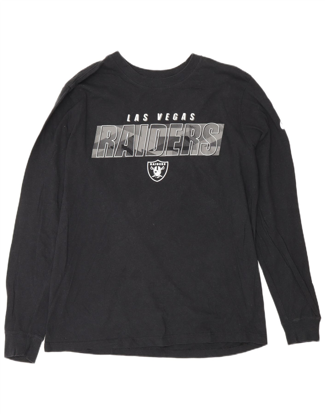 Nike Las Vegas Raiders Graphic Top manica lunga da uomo in cotone nero medio