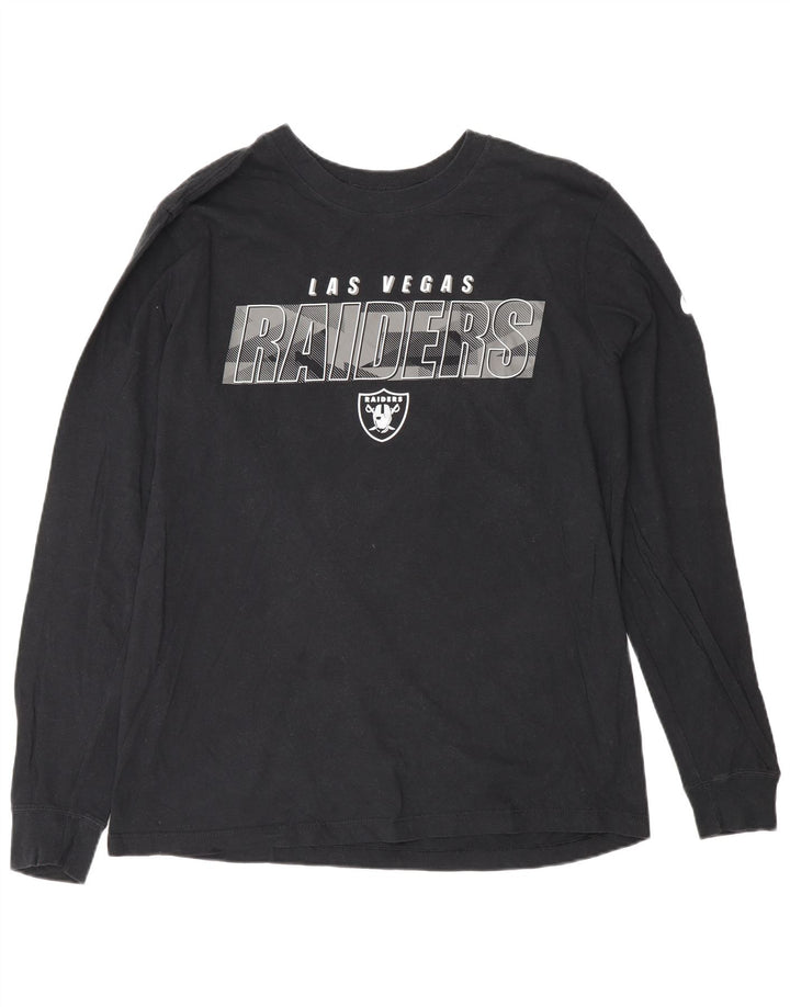 Nike Las Vegas Raiders Graphic Top manica lunga da uomo in cotone nero medio