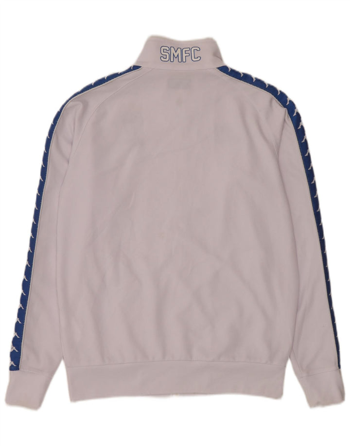 Giacca da tuta grafica da uomo Kappa in poliestere color block bianco medio
