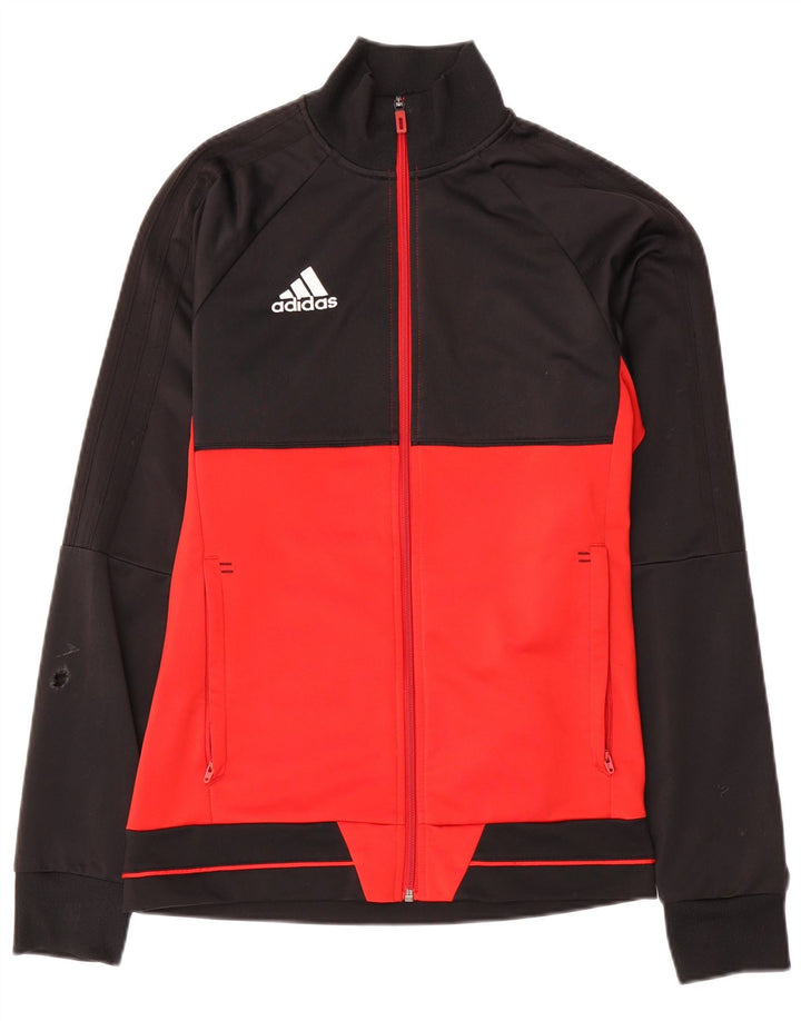 Giacca da ginnastica da uomo Adidas Small nera in poliestere color block