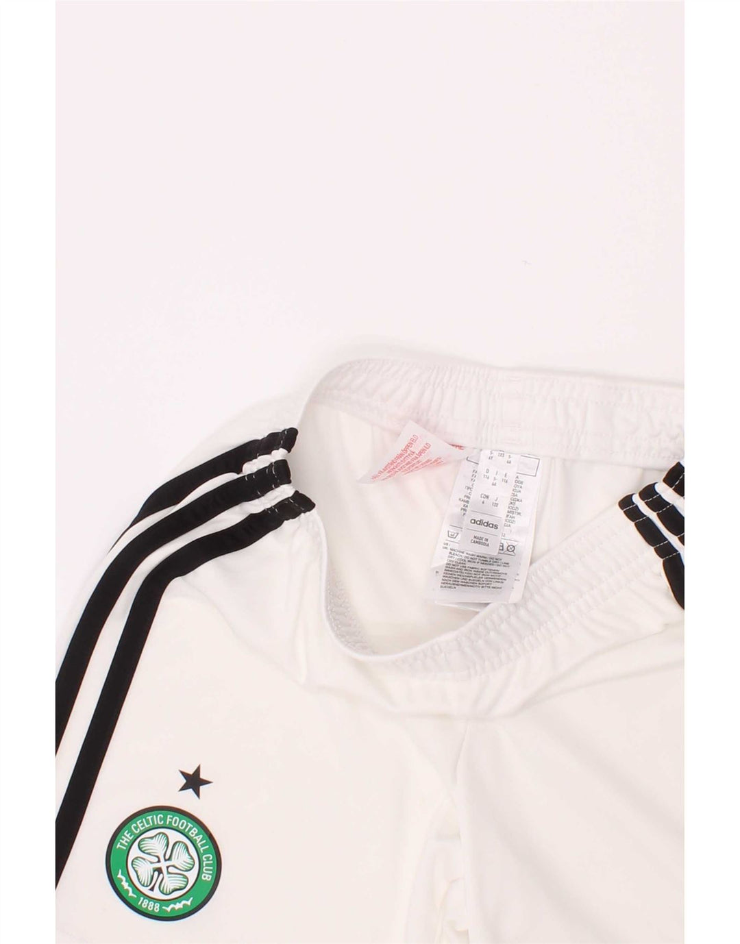 Pantaloncini sportivi Adidas da ragazzo Boston Celtics 5-6 anni in poliestere bianco