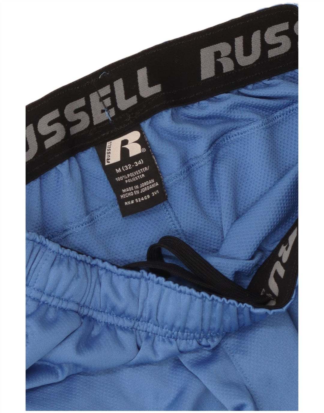 Pantaloncini sportivi da uomo Russell Athletic, poliestere color block blu medio