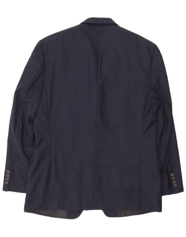 Giacca blazer da uomo a 2 bottoni Ralph Lauren UK 42 grande classica in lana blu navy