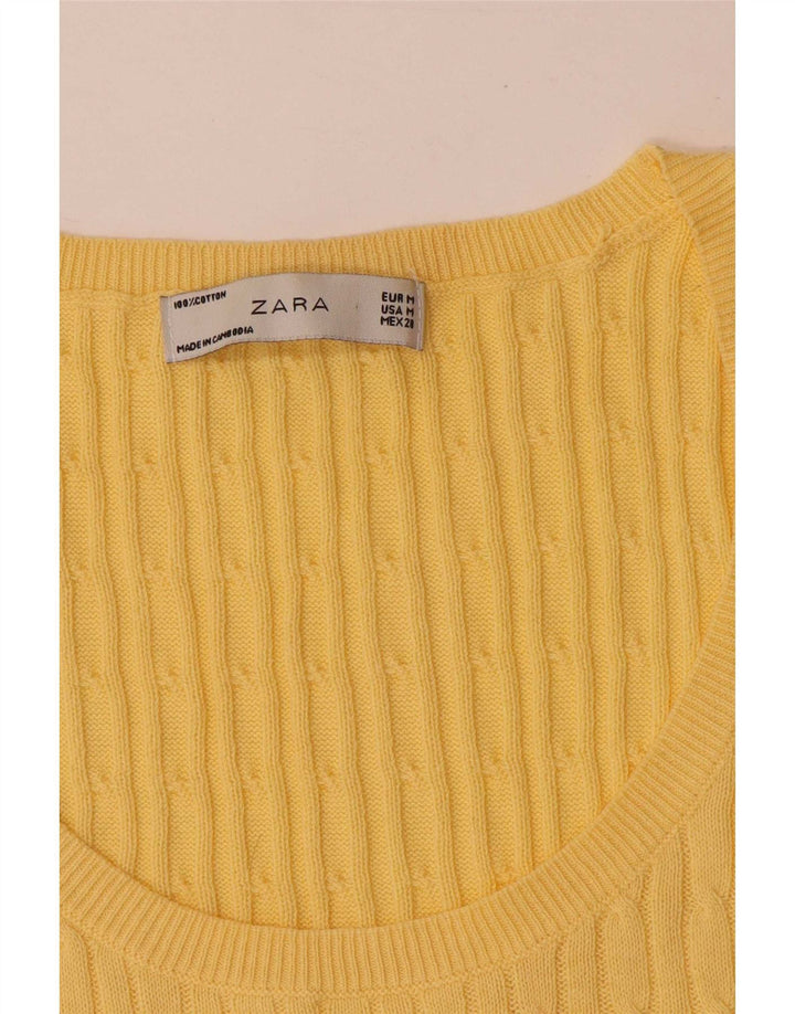 Canotta Donna Zara UK 12 Giallo Medio