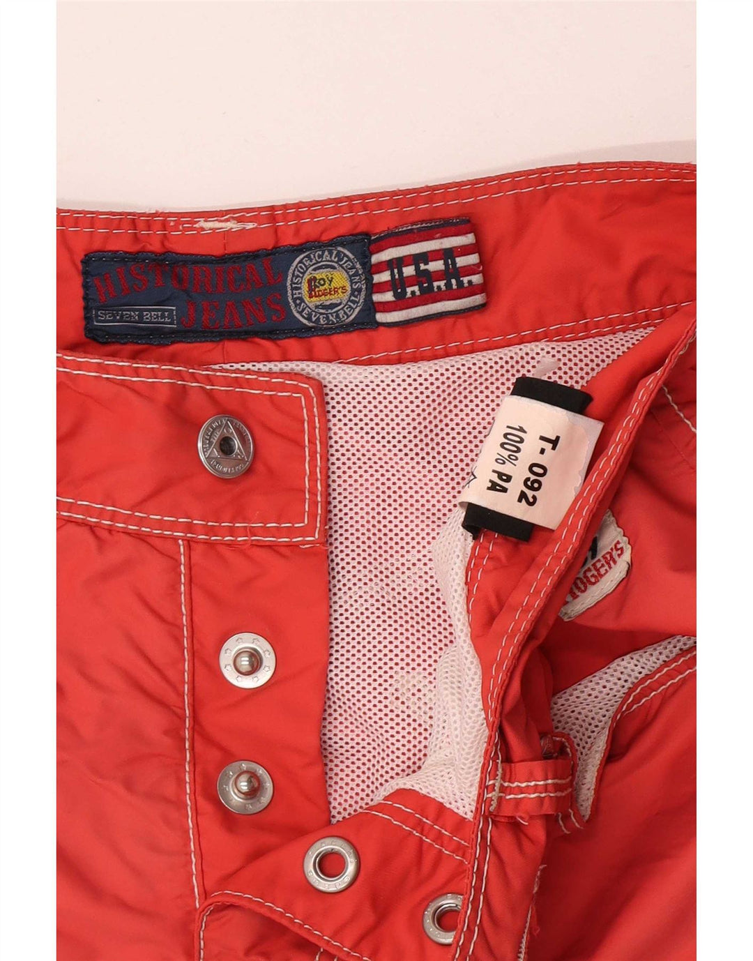 Pantaloncini da bagno da donna Roy Rogers W29 Small rosso in poliammide
