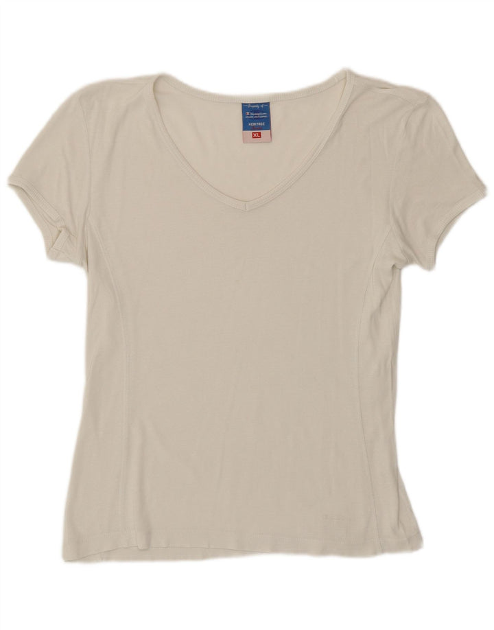 Maglietta Champion Heritage Classics da donna UK 18 XL Bianca