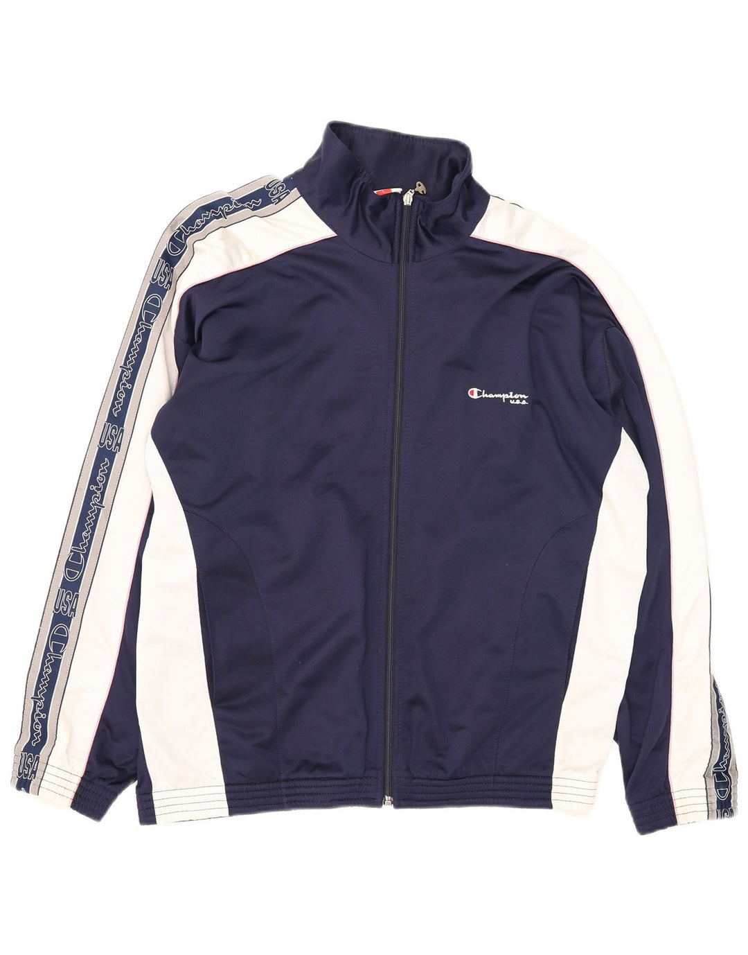 Giacca da tuta grafica da uomo Champion, grande, color block blu navy