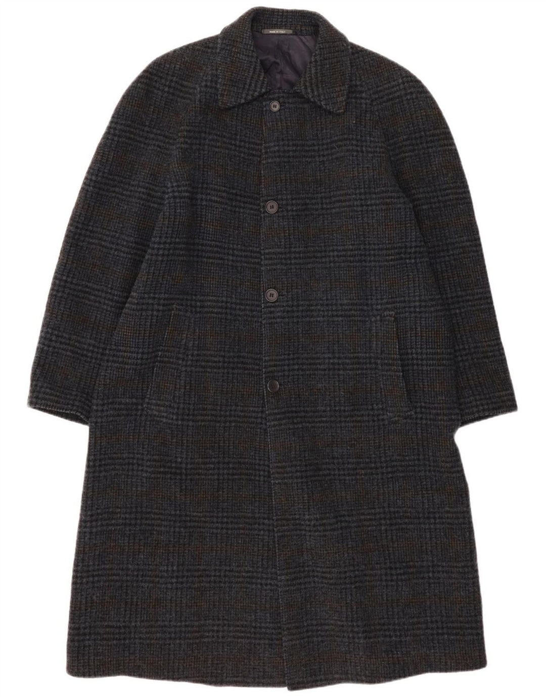 Cappotto da uomo Lebole UK 42 XL blu navy a quadri