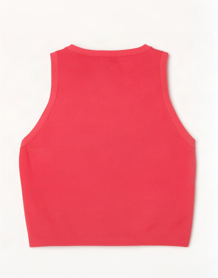Canotta corta da donna Zara UK 8 piccola in viscosa rosa