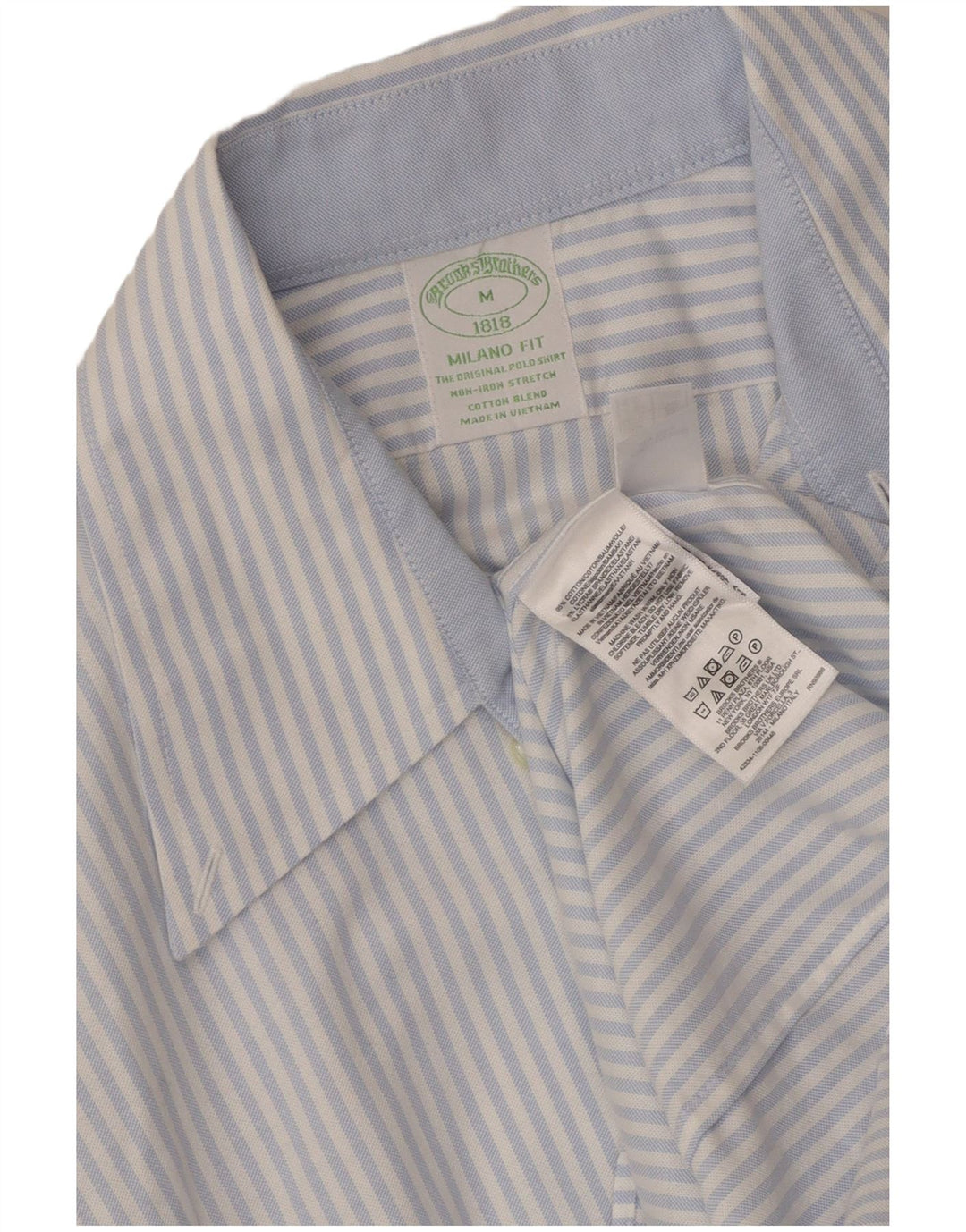 Camicia Milano da uomo Brooks Brothers in cotone a righe blu medio