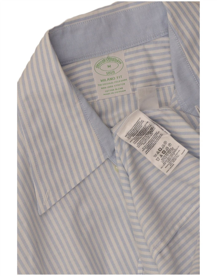 Camicia Milano da uomo Brooks Brothers in cotone a righe blu medio