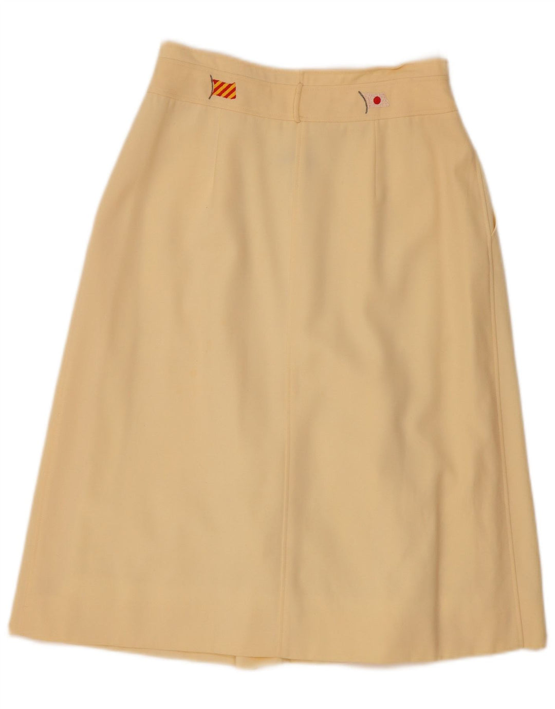 Gonna a trapezio da donna Les Copains W28 lana media bianco sporco