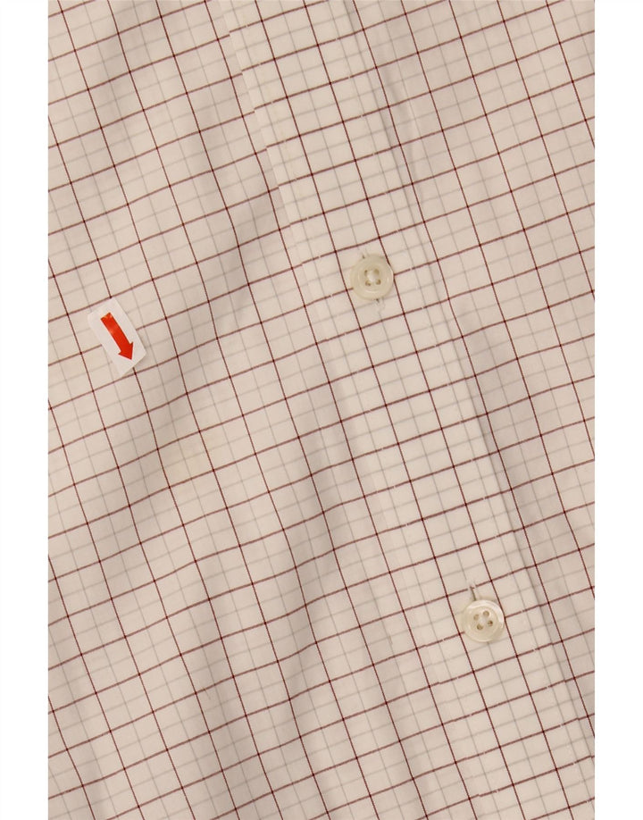 J. CREW Camicia slim da uomo taglia 17 1/2 XL cotone a quadri bianco