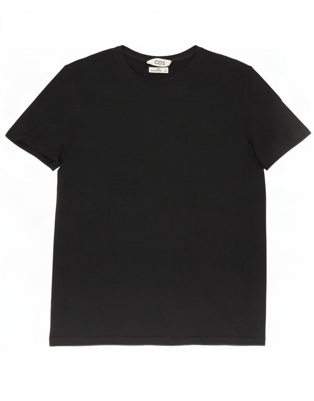 T-shirt regolare da uomo Cos Top grande in cotone nero