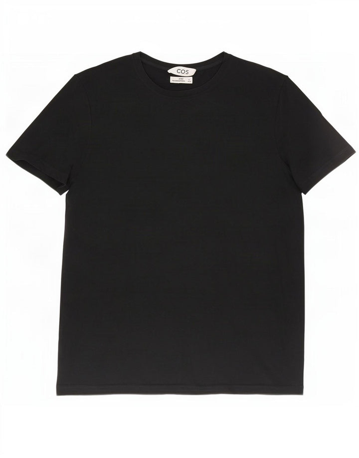 T-shirt regolare da uomo Cos Top grande in cotone nero