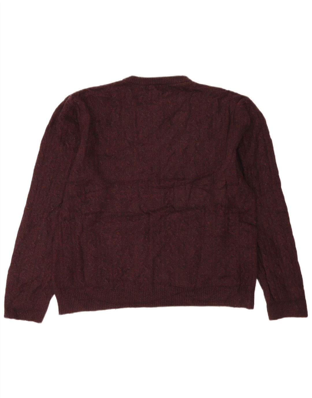 Maglione maglione girocollo vestibilità regolare da uomo Marks & Spencer grande bordeaux