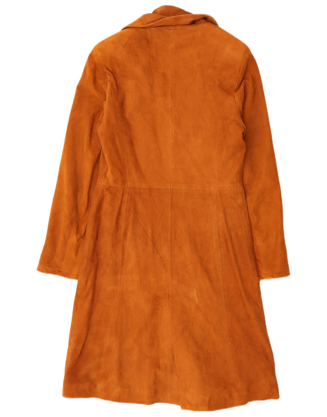 Soprabito da donna in pelle scamosciata Roberta Ferrini UK 10 piccolo in pelle marrone