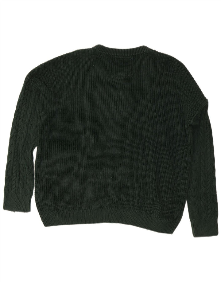 Maglione maglione oversize da donna con scollo a barca SUPERDRY UK 16 grande verde