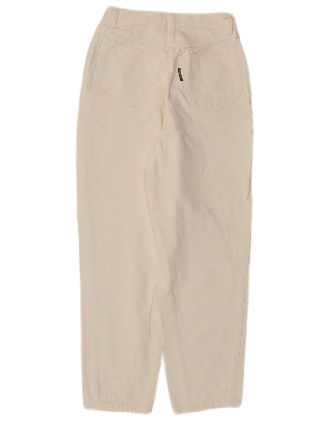 Jeans da donna a vita alta STEFANEL IT 44 medio W24 L27 cotone bianco sporco