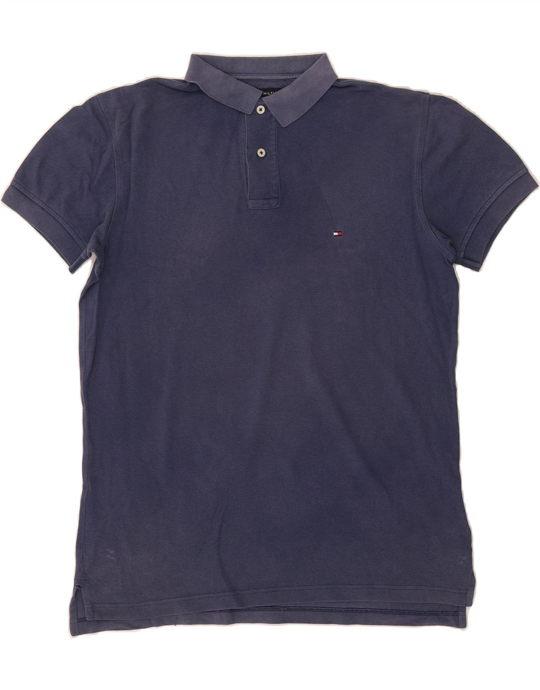 TOMMY HILFIGER Mens Polo Shirt Medium Navy Blue Cotton Vintage Tommy Hilfiger and Second-Hand Tommy Hilfiger from Messina Hembry 