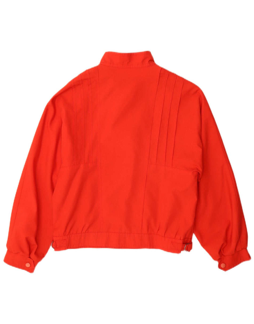 Giubbotto bomber doppiopetto vintage da donna UK 12 poliestere rosso medio