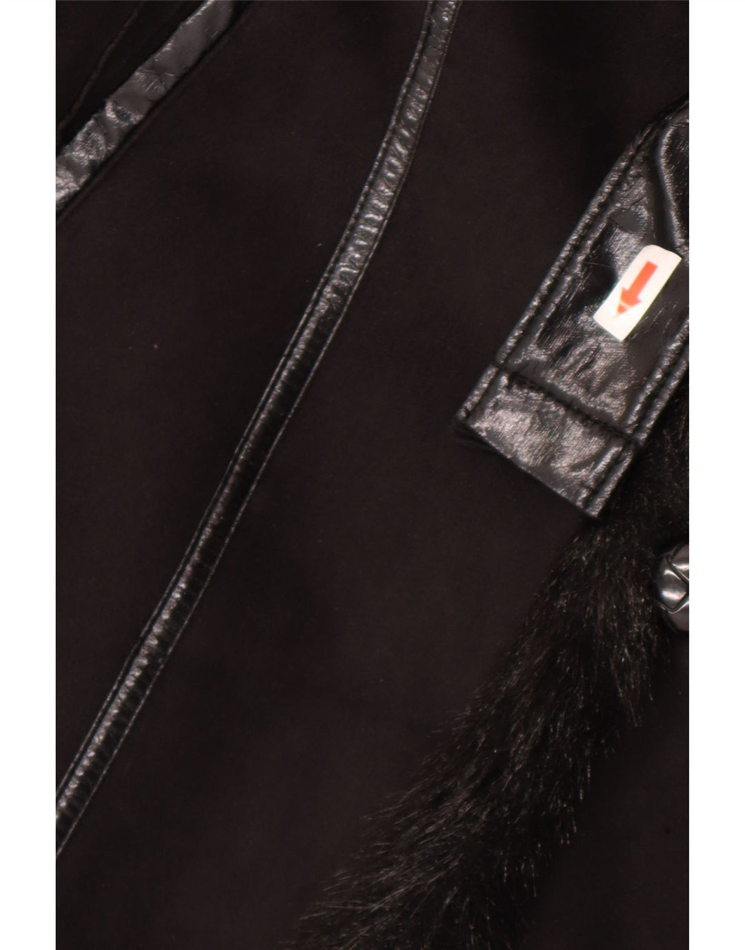 Cappotto Sherpa da donna Pizazz UK 14 poliestere nero medio
