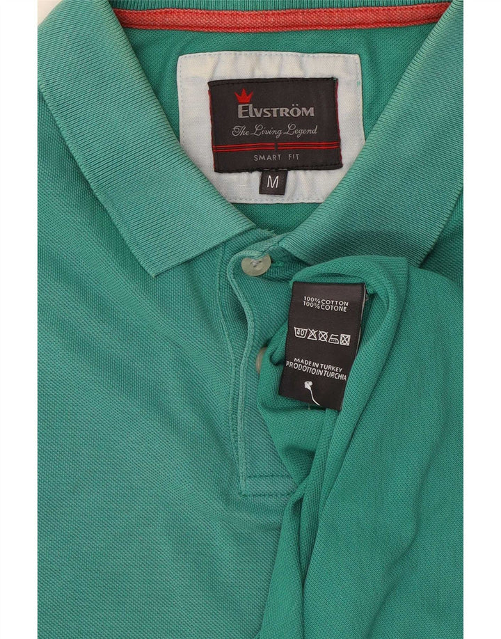 Polo da uomo Elvstrom in cotone verde medio