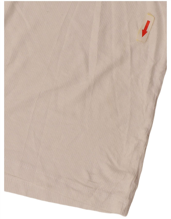 Top corto da donna Tommy Hilfiger UK 12 medio bianco modal
