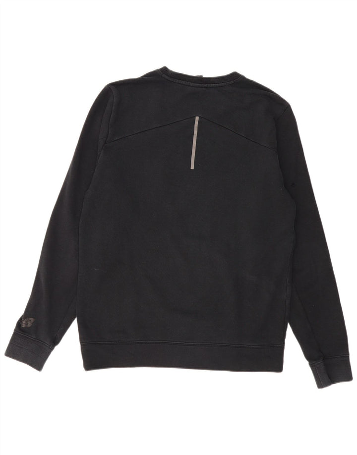 Felpa da uomo New Balance, maglione, cotone nero medio