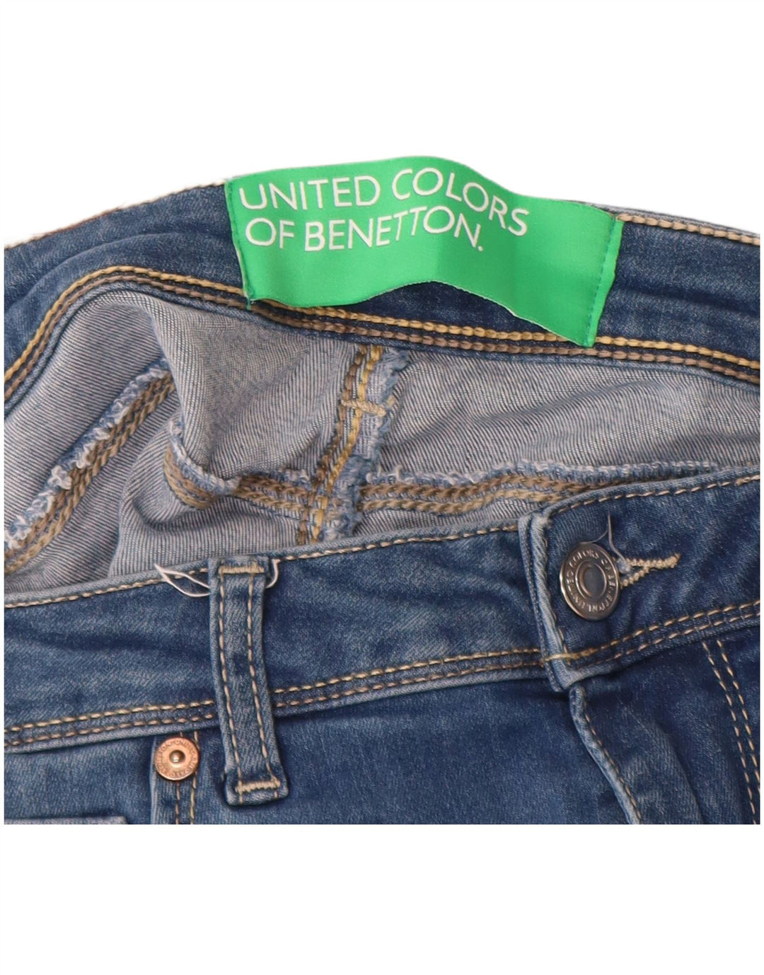 Jeans skinny da donna BENETTON W32 L31 cotone blu