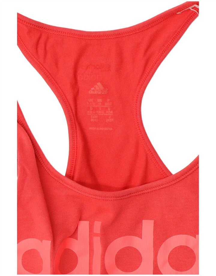 Canotta grafica da donna ADIDAS UK 12/14 Rosso medio