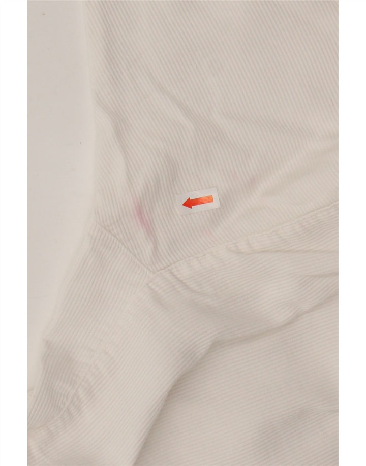 LES COPAINS Camicia da donna in velluto a coste corta UK 12 Medio Bianco floreale